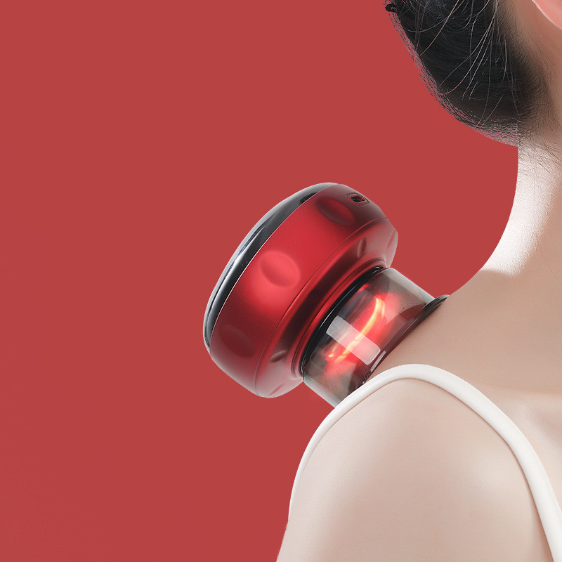 Heated suction cup for relieving muscle tension 