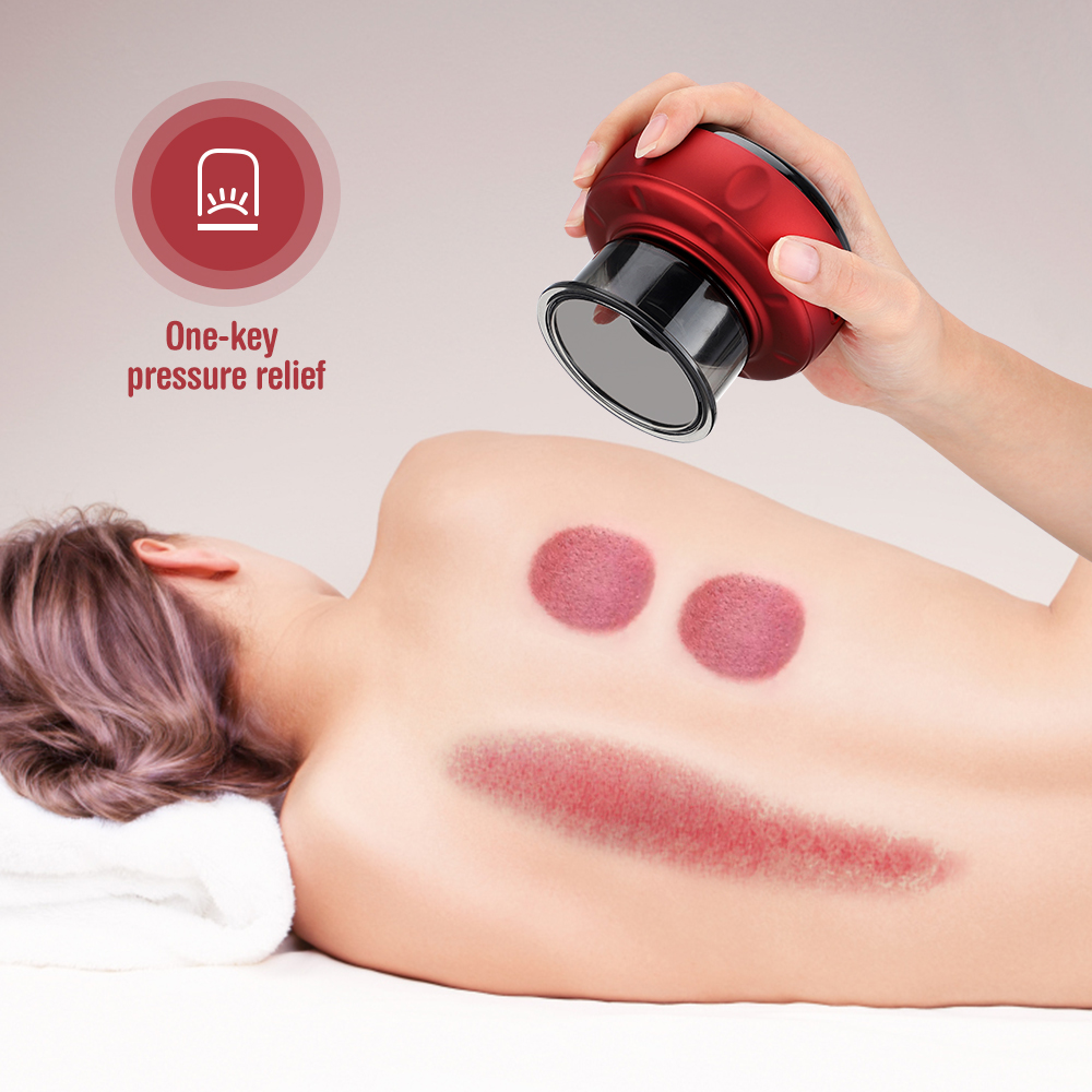 Heated suction cup for relieving muscle tension 