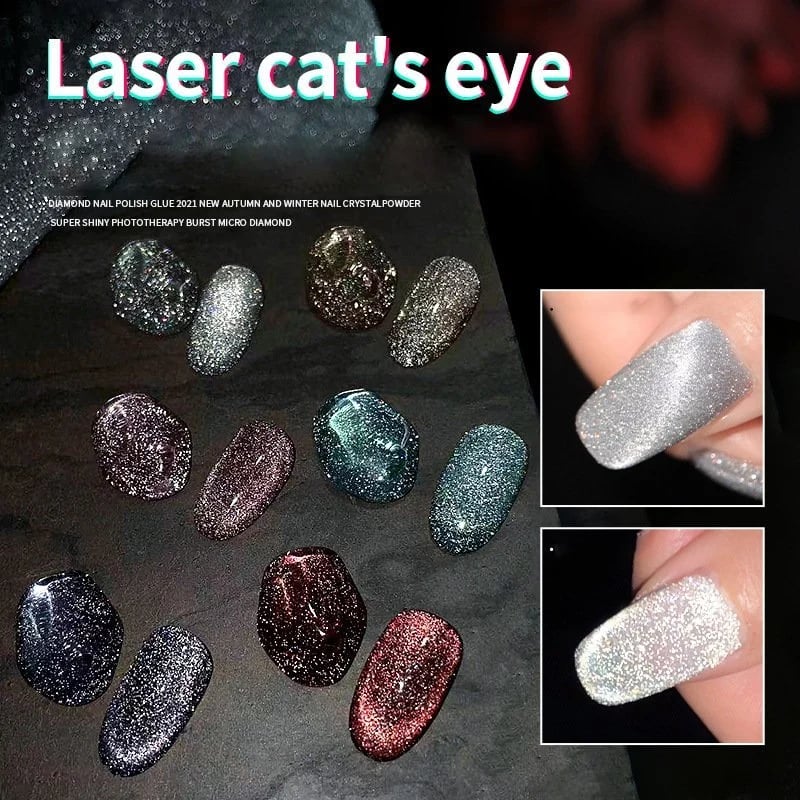 Laser Diamond neglelakksett: Intens glans og glamorøs glød 