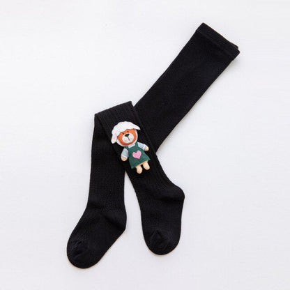 Colanți pentru fete: Stil și confort cu modele de păpuși cartoon 